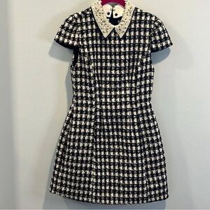 Alice + Olivia fall black and white checkered dress brand new w tags